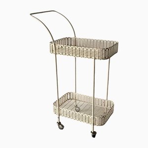 French White Metal Bar Cart, 1950s-RDS-1158286