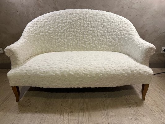 French White Upholstered 2-Seat Sofa-BFK-1762421