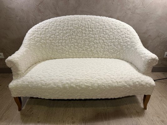 French White Upholstered 2-Seat Sofa-BFK-1762421