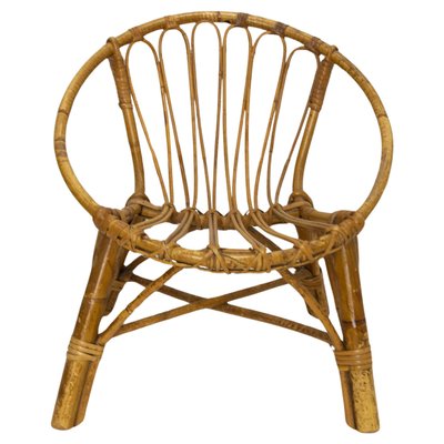 French Wicker Children's Chair, 1960s-RIU-1706820