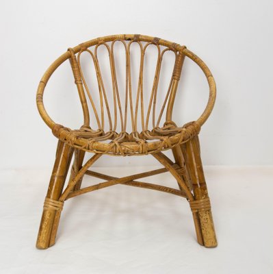 French Wicker Children's Chair, 1960s-RIU-1706820