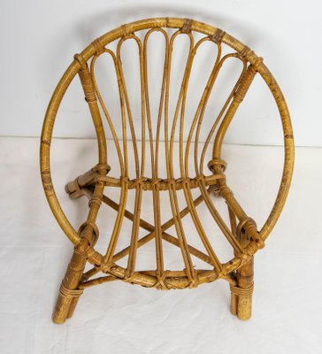 French Wicker Children's Chair, 1960s-RIU-1706820