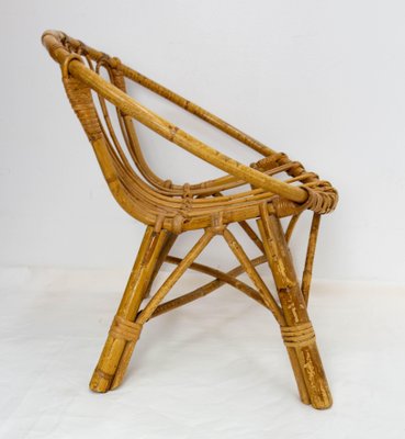 French Wicker Children's Chair, 1960s-RIU-1706820