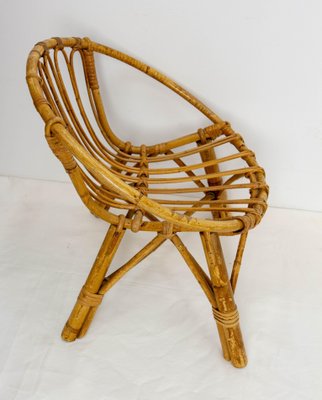 French Wicker Children's Chair, 1960s-RIU-1706820