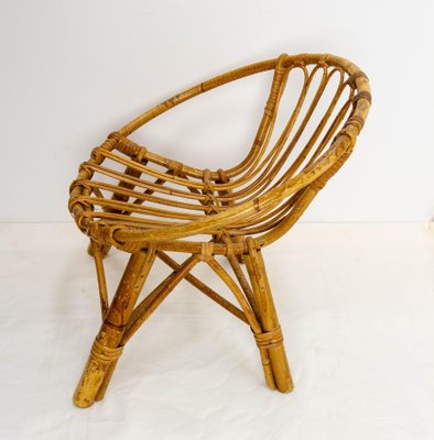 French Wicker Children's Chair, 1960s-RIU-1706820