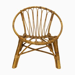 French Wicker Children's Chair, 1960s-RIU-1706820