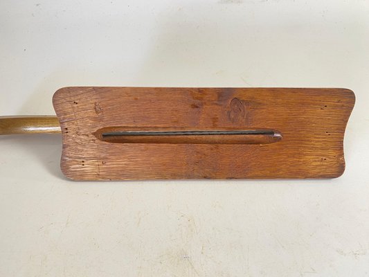 French Wood and Steel Bread Knife on Wood Plate, 20th Century-UR-1756081