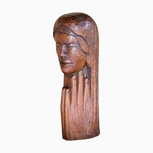 French Wood Sculpture, 1950s-UR-964023