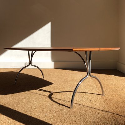 French Wooden and Metallic Coffee Table, 1960s-CPD-2035875