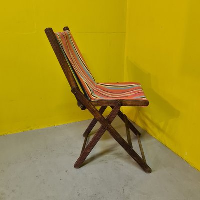 French Wooden Beach Chair, 1940s-VHW-1816775