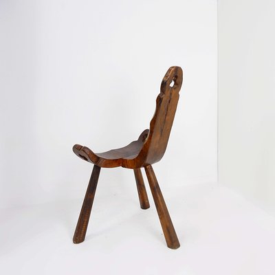 French Wooden Carved Tripod Chair-NYF-2019078