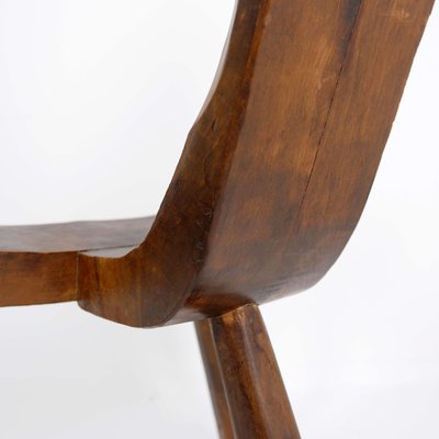 French Wooden Carved Tripod Chair-NYF-2019078