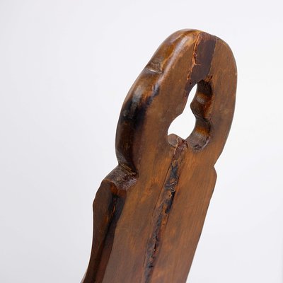 French Wooden Carved Tripod Chair-NYF-2019078