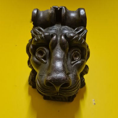 French Wooden Carving of a Lion's Head, 17th-18th Century-VHW-1820631