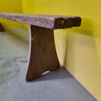 French Wooden Farmers Hall Bench, 1890s-VHW-1811483