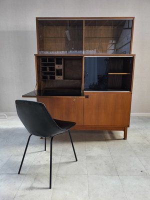 French Wooden Secretary by André Monpoix for Meubles TV, 1960s-HKW-2021326