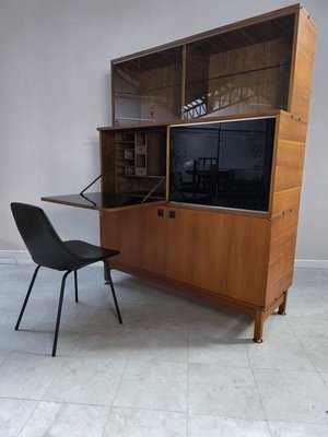 French Wooden Secretary by André Monpoix for Meubles TV, 1960s-HKW-2021326