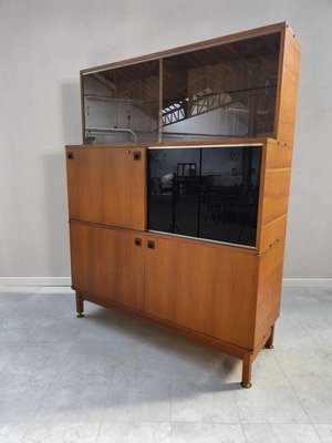 French Wooden Secretary by André Monpoix for Meubles TV, 1960s-HKW-2021326