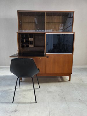 French Wooden Secretary by André Monpoix for Meubles TV, 1960s-HKW-2021326