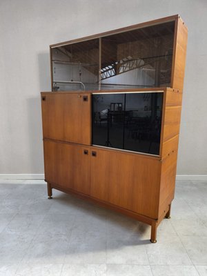 French Wooden Secretary by André Monpoix for Meubles TV, 1960s-HKW-2021326