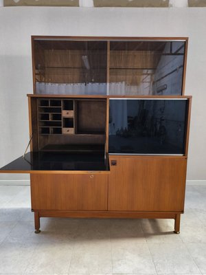 French Wooden Secretary by André Monpoix for Meubles TV, 1960s-HKW-2021326