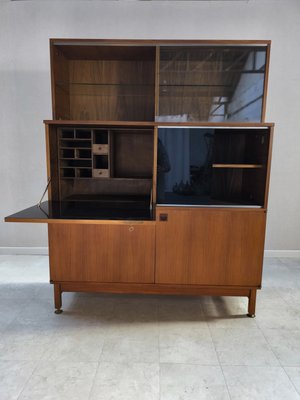 French Wooden Secretary by André Monpoix for Meubles TV, 1960s-HKW-2021326