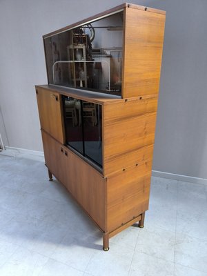 French Wooden Secretary by André Monpoix for Meubles TV, 1960s-HKW-2021326