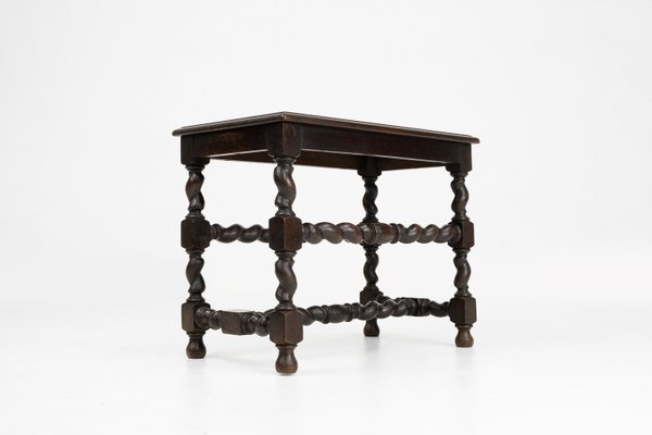 French Wooden Stool with Rattan Top, 1880s-YSY-2024509