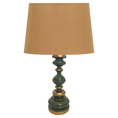 French Wooden Table Lamp, 1970-UR-1767103