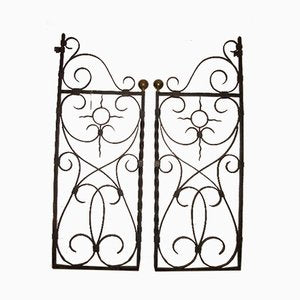 French Wroight Iron Gates, 1940s, Set of 2-BA-658380