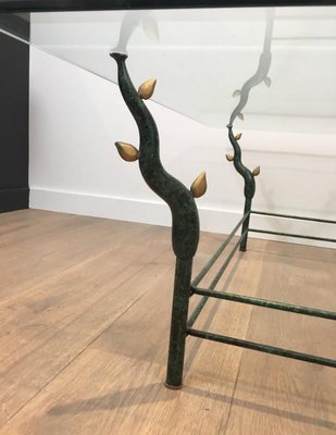 French Wrought Iron Coffee Table with Tree Branches, 1970s-BA-766249