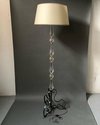 French Wrought Iron Floor Lamp, 1950s-EK-1153853