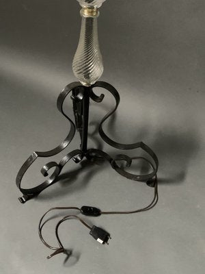 French Wrought Iron Floor Lamp, 1950s-EK-1153853