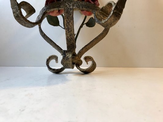 French Wrought Iron Sconce, 1920s-LCR-911623