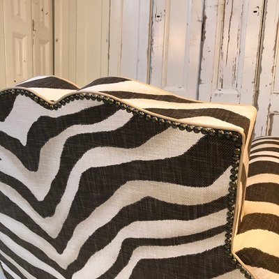 French Zebra Club Chair, 1950s-DKC-762311