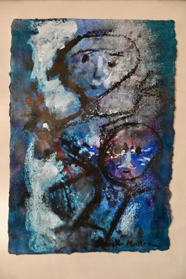 Frick Mueller, Mother & Child, Mixed Media, Framed-AIU-1737449