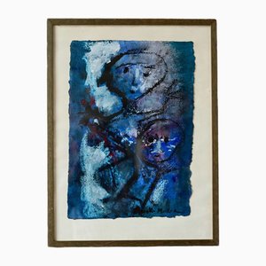 Frick Mueller, Mother & Child, Mixed Media, Framed-AIU-1737449