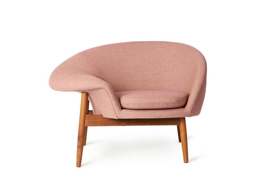 Fried Egg Left Lounge Chair in Pale Rose by Warm Nordic