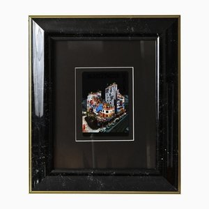 Friedensreich Hundertwasser, 1980s, Print with Silver & Blue Metallic Foil, Framed-IXK-1290845