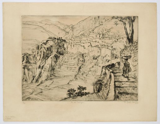 Friedi Gold Boille, Landscape, Original Etching, 1935-ZCI-919263