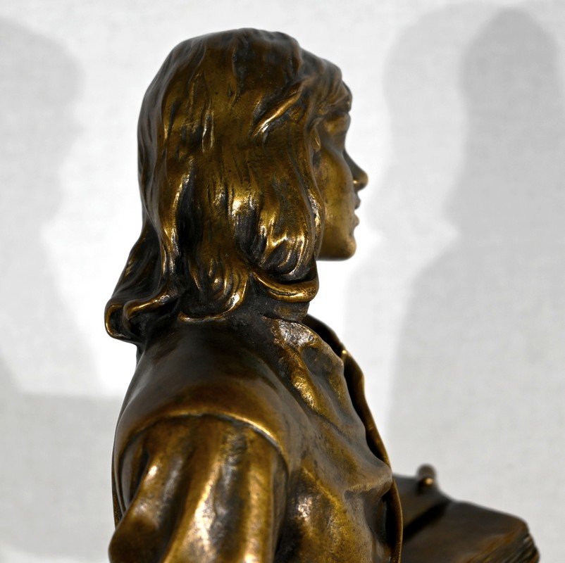 Friedrich Beer, 15th Century Scholar, 1800s, Bronze