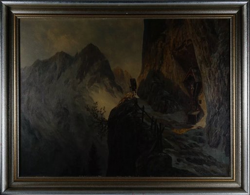 Friedrich Wisternigg, Mountain Landscape, 1960s, Oil on Canvas-QOR-2022829