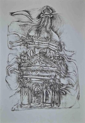 Fritz Baumgartner, Cathedral, Original Etching, 1970s-ZCI-1197276