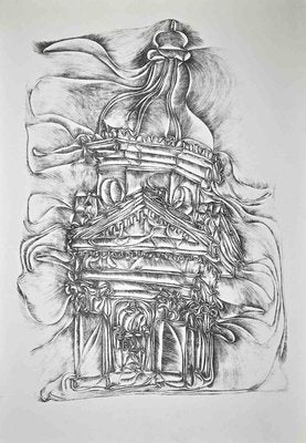 Fritz Baumgartner, Cathedral, Original Etching, 1970s-ZCI-1179783