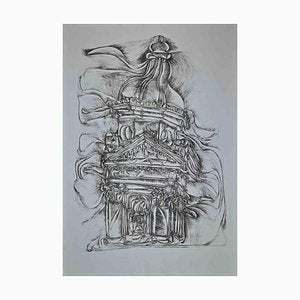 Fritz Baumgartner, Cathedral, Original Etching, 1970s-ZCI-1197276