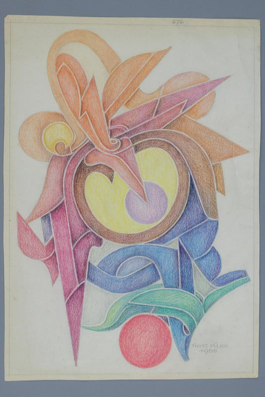 Fritz Klee, Abstract Composition, Germany, 1955, Drawing