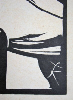 Fritz Köthe, Untitled, 1966, Original Linoleum Engraving-KHH-1333750