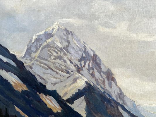 Fritz Schwaiger, April in the Mountains, 1920s, Oil on Canvas-BGS-1807243