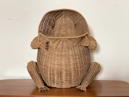 Frog-Shaped Wicker Basket by Olivier Cajan, 1970s-NPC-1720928