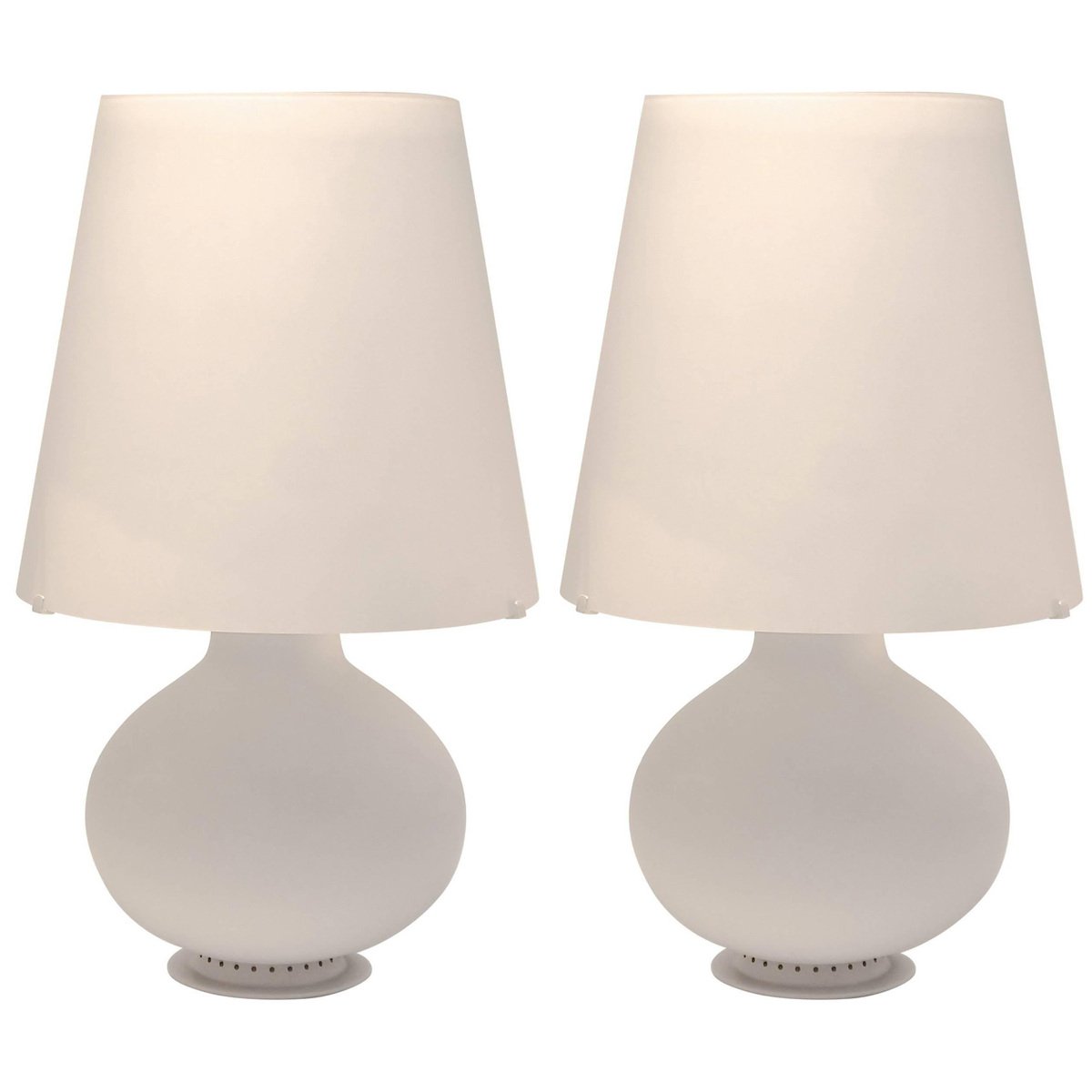 Frosted Glass Fontana Table Lamp by Max Ingrand for Fontana Arte, Italy